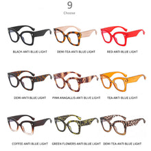 Carica l'immagine nel visualizzatore di Gallery, Occhiali oversize Cat Eye anti luce blu per le donne Occhiali da vista per computer Clear Reding dal design retrò Ins popolari Whol