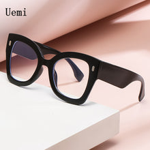 Carica l'immagine nel visualizzatore di Gallery, Occhiali oversize Cat Eye anti luce blu per le donne Occhiali da vista per computer Clear Reding dal design retrò Ins popolari Whol
