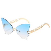 Load image into Gallery viewer, Oversized Cat Eye Butterfly Sunglasses Women 2023  Brand Design Rimless Gradient Sun Glasses For Female UV400