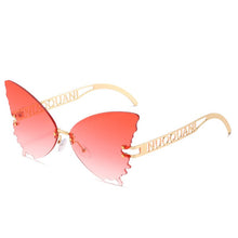 Load image into Gallery viewer, Oversized Cat Eye Butterfly Sunglasses Women 2023  Brand Design Rimless Gradient Sun Glasses For Female UV400