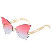 Load image into Gallery viewer, Oversized Cat Eye Butterfly Sunglasses Women 2023  Brand Design Rimless Gradient Sun Glasses For Female UV400