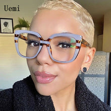 Load image into Gallery viewer, Oversized Retro Square Anti Blue Light Women Glassses Frame Vintage Ladies Clear Reading Computer Eyeglasses Ins Tre