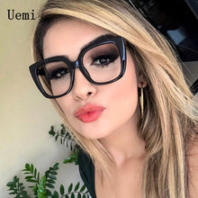 Load image into Gallery viewer, Oversized Retro Square Anti Blue Light Women Glassses Frame Vintage Ladies Clear Reading Computer Eyeglasses Ins Tre