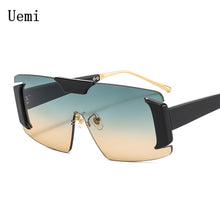 Load image into Gallery viewer, Oversized Square Sunglasses For Women Men Rimless One Piece Ocean Driving Sun Glasses  Eyewear UV400