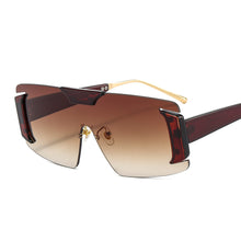 Load image into Gallery viewer, Oversized Square Sunglasses For Women Men Rimless One Piece Ocean Driving Sun Glasses  Eyewear UV400
