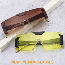 Load image into Gallery viewer, Oversized Square Sunglasses For Women Men Rimless One Piece Ocean Driving Sun Glasses  Eyewear UV400