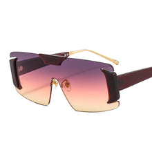 Load image into Gallery viewer, Oversized Square Sunglasses For Women Men Rimless One Piece Ocean Driving Sun Glasses  Eyewear UV400