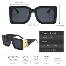 Load image into Gallery viewer, Oversized The Letter B Square  Trend Sunglasses 2023 Women Men Retro Rectangle Sun Glasses Gafas De Sol Oculos