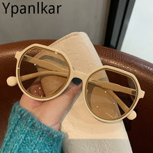 Load image into Gallery viewer, Personalized Round Frame Sunglasses Women&#39;s Candy Color Big Frame Sunglasses