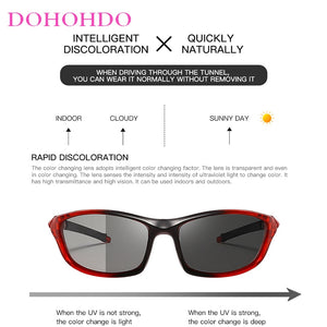 Photochromic Sunglasses Men Polarized Sports Driving Glasses Male Change Color Sun Glasses Chameleon Driver's Gafas