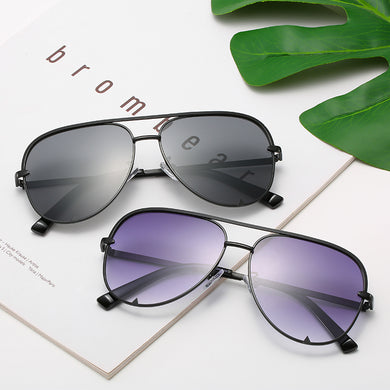 Pilot Sun Glasses Vintage Men Women Metal Frame Driving Sunglasses UV400 Round Pink Bule Gradient Mirror Goggle