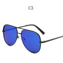 Load image into Gallery viewer, Pilot Sun Glasses Vintage Men Women Metal Frame Driving Sunglasses UV400 Round Pink Bule Gradient Mirror Goggle