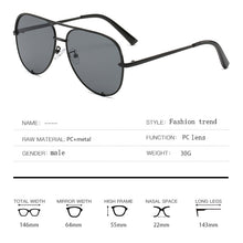 Load image into Gallery viewer, Pilot Sun Glasses Vintage Men Women Metal Frame Driving Sunglasses UV400 Round Pink Bule Gradient Mirror Goggle