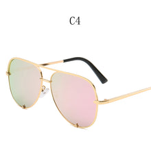 Load image into Gallery viewer, Pilot Sun Glasses Vintage Men Women Metal Frame Driving Sunglasses UV400 Round Pink Bule Gradient Mirror Goggle