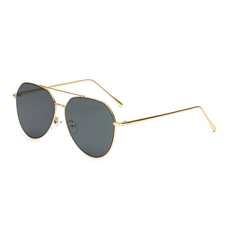 Pilot Sunglasses Metal Frame Women Men Stylish Brand Designer Sun Glasses Flat Lens Mirror Aviation Eyewear UV400