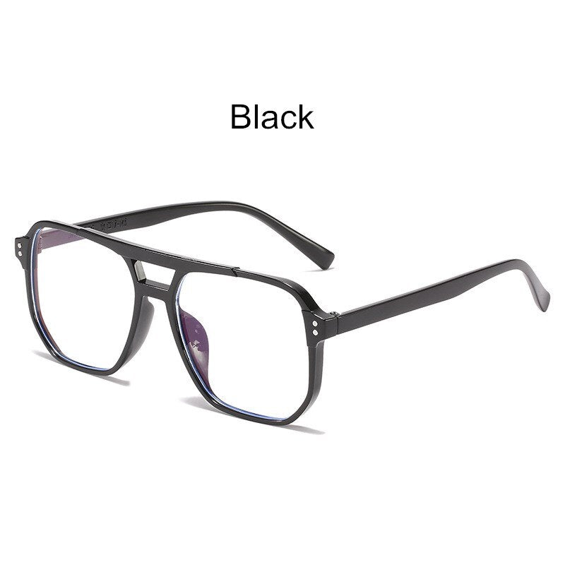 Polygon Oversized Men Women Eyeglasses Computer Anti-Blue Light Optical Plastic Frame Classic Unisex Eyewear