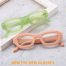 Carica l'immagine nel visualizzatore di Gallery, Polygon Square Anti Blue Light Glasses For Women Men Retro Clear Reding Computer Eyeglasses Rivets Decor Trending
