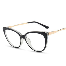 Carica l'immagine nel visualizzatore di Gallery, Retro Anti Blue Light Cat Eye Glasses For Women Vintage Ladies Clear Computer Reding Eyeglasses Trending  M