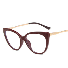 Carica l'immagine nel visualizzatore di Gallery, Retro Anti Blue Light Cat Eye Glasses For Women Vintage Ladies Clear Computer Reding Eyeglasses Trending  M