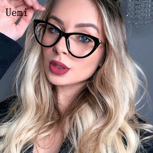 Carica l'immagine nel visualizzatore di Gallery, Retro Anti Blue Light Cat Eye Glasses For Women Vintage Ladies Clear Computer Reding Eyeglasses Trending  M