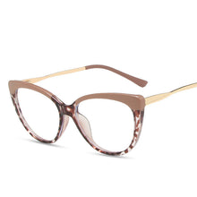 Carica l'immagine nel visualizzatore di Gallery, Retro Anti Blue Light Cat Eye Glasses For Women Vintage Ladies Clear Computer Reding Eyeglasses Trending  M