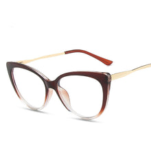 Carica l'immagine nel visualizzatore di Gallery, Retro Anti Blue Light Cat Eye Glasses For Women Vintage Ladies Clear Computer Reding Eyeglasses Trending  M