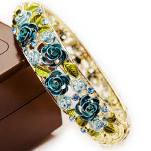 Carica l'immagine nel visualizzatore di Gallery, Nuovo design retrò di moda stile rosa braccialetto di cristallo fascino donne gioielli di fidanzamento matrimonio accessorio regalo squisito 