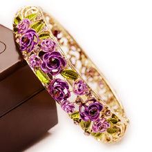 Carica l'immagine nel visualizzatore di Gallery, Nuovo design retrò di moda stile rosa braccialetto di cristallo fascino donne gioielli di fidanzamento matrimonio accessorio regalo squisito 