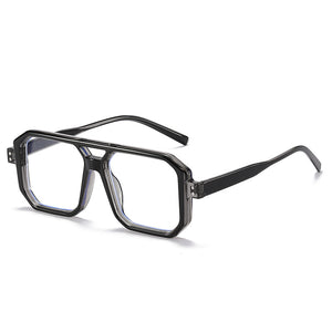 New Retro Square Sunglasses For Men Women  Designer Double Bridges Clear Anti-Blu-Ray Glasses Frame Tranding Shad