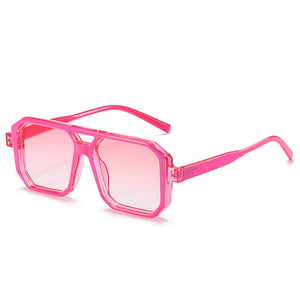 New Retro Square Sunglasses For Men Women  Designer Double Bridges Clear Anti-Blu-Ray Glasses Frame Tranding Shad
