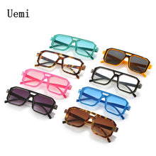 Load image into Gallery viewer, New Retro Square Sunglasses For Men Women  Designer Double Bridges Clear Anti-Blu-Ray Glasses Frame Tranding Shad
