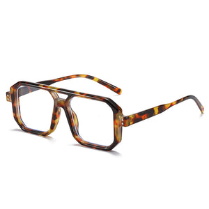 New Retro Square Sunglasses For Men Women  Designer Double Bridges Clear Anti-Blu-Ray Glasses Frame Tranding Shad