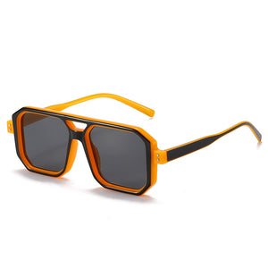 New Retro Square Sunglasses For Men Women  Designer Double Bridges Clear Anti-Blu-Ray Glasses Frame Tranding Shad