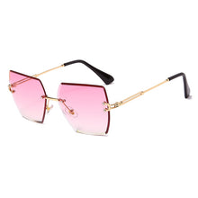Carica l'immagine nel visualizzatore di Gallery, Occhiali da sole senza montatura di nuova moda Occhiali da sole di marca di lusso da donna Occhiali da sole quadrati in metallo UV400 Shades Eyewear Oculos Gafas de sol 