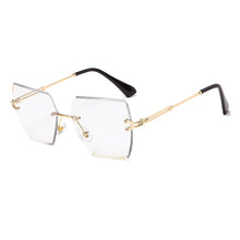 Carica l'immagine nel visualizzatore di Gallery, Occhiali da sole senza montatura di nuova moda Occhiali da sole di marca di lusso da donna Occhiali da sole quadrati in metallo UV400 Shades Eyewear Oculos Gafas de sol 