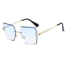 Carica l'immagine nel visualizzatore di Gallery, Occhiali da sole senza montatura di nuova moda Occhiali da sole di marca di lusso da donna Occhiali da sole quadrati in metallo UV400 Shades Eyewear Oculos Gafas de sol 