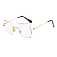 Carica l'immagine nel visualizzatore di Gallery, Occhiali da sole senza montatura di nuova moda Occhiali da sole di marca di lusso da donna Occhiali da sole quadrati in metallo UV400 Shades Eyewear Oculos Gafas de sol 