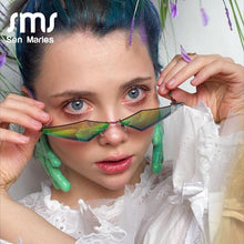 Load image into Gallery viewer, Rimless Sunglasses Women 2023 Luxulry Brand Cat Eye Frameless Alloy Eyeglasses For Female UV400 Shades Oculos De Sol