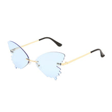 Load image into Gallery viewer, Rimless Sunglasses Women Retro Transparent Ocean Lens Glasses  Ladies Butterfly Design Sun Glasses UV400