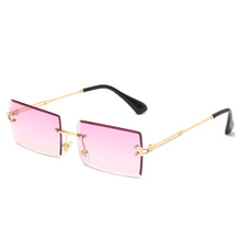 Carica l'immagine nel visualizzatore di Gallery, New Fashion Rimless Sunglasses Women Small Square Sun glasses Luxury Brand Design Metal Sunglass UV400 Shades Eyewear