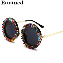 Load image into Gallery viewer, Round Diamond Sunglasses Women  Crystal Eyeglasses Classic Retro Men Brand Designer Glasses Eyewear UV400