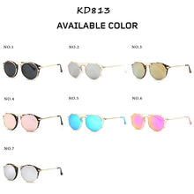 Load image into Gallery viewer, Round Sunglasses Metal Frame UV400 KDEAM Men Women&#39;s Steampunk Retro Eyewear Driving Shades Clip Glasses UV400