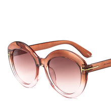 Load image into Gallery viewer, Round Sunglasses Women Brand Gradient Color Frames With T Unique Female Male Eyewear Oculos de sol UV400