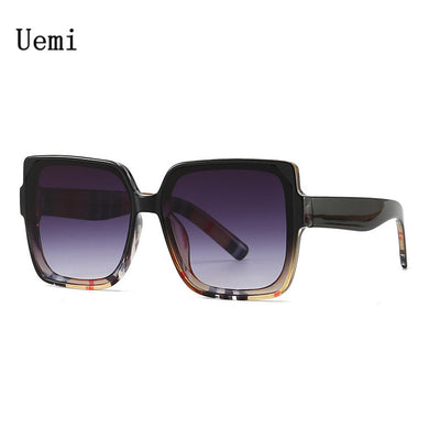 Scotch Pattern Square Sunglasses For Women Men  Designer Sun Glasses Retro Ins Trending Shades UV400 Driving