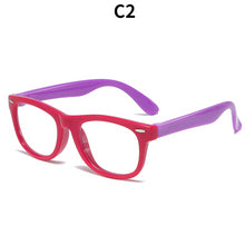 Load image into Gallery viewer, Silicone Children&#39;s Flat Lens Anti Blue Light Goggles Baby Glasses Frame Children&#39;s Glasses Frame