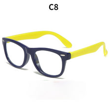 Load image into Gallery viewer, Silicone Children&#39;s Flat Lens Anti Blue Light Goggles Baby Glasses Frame Children&#39;s Glasses Frame