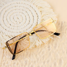 Load image into Gallery viewer, Small Rectangle Sunglasses Summer UV400 Glasses Ladies Metal Frameless Riding Retro Sunglasses Mens Sunglass