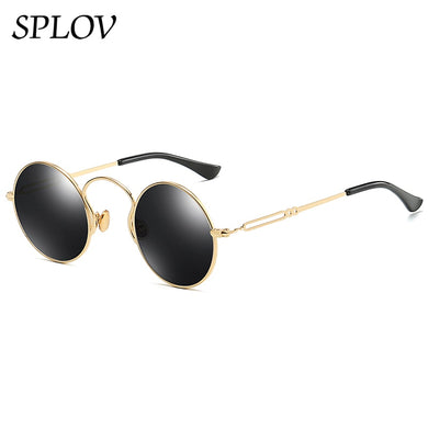 Small Round Polarized Sunglasses Men Women Stylish Mirror Lens Hollow out Temple Design Retro Glasses Gafas de Sol