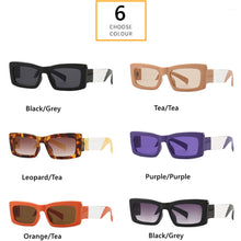 Load image into Gallery viewer, Small Square Colorful Sunglasses For Women Men Retro Rectangle Double Color Shades UV400 Trending Gradient Sun Glass