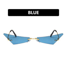 Load image into Gallery viewer, Small Triangle Female Women Anti-Reflective Sunglasses Party Metal Y2K Frame Men Rimless Sun Glasses Mirror Vintage